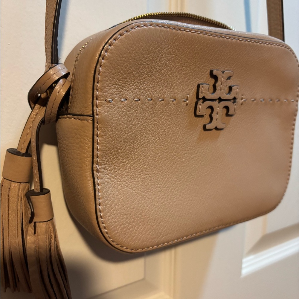 Tory Burch McGraw Light Tan (Devin Sand) Crossbody Bag